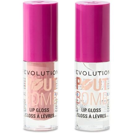 Revolution Pout Bomb Plumping Mini Lip Gloss Set With Hyaluronic Acid
