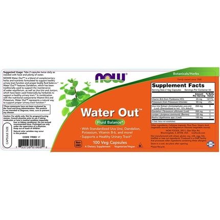 Now Water Out Fluid Balance 60 Veg Capsules