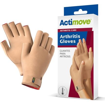 Actimove Arthritis Care Arthritis Gloves Medical Compression Support And Warmth For Hand Arthritis Overuse Syndrome Aching Fingers Hands Beige Medium
