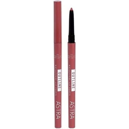 Astra Outline Waterproof Lip Pencil Fierce Nut - Pack Of 4