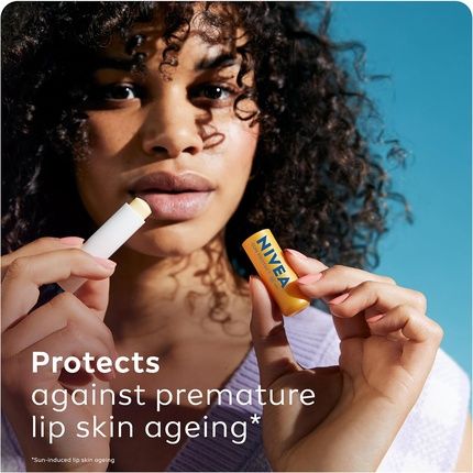 Nivea Sun Protect Caring Lip Balm Spf50 55Ml With Shea Butter 24H Moisture Lip Care No White Cast - Image 3