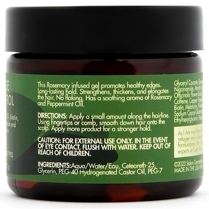 As I Am Rosemary Edge Control 2 Oz With Biotin And Saw Palmetto