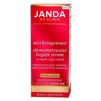 Jandan Collagen Concentrated Rich Serum With 24K Gold For Face, Neck, And Decollete - 30Ml