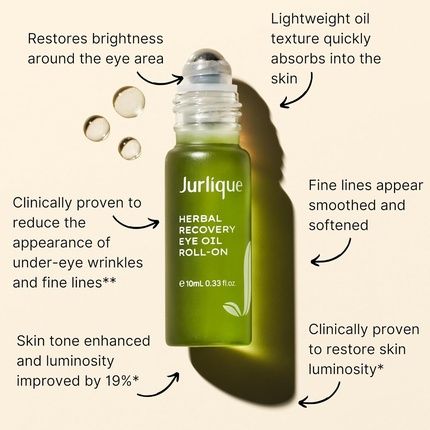 Jurlique Herbal Recovery Eye Roll-On Anti-Aging Eye Oil Targets Wrinkles Crow'S Feet Dark Circles And Puffiness For All Skin Types Natural Ingredients 10Ml - Image 3