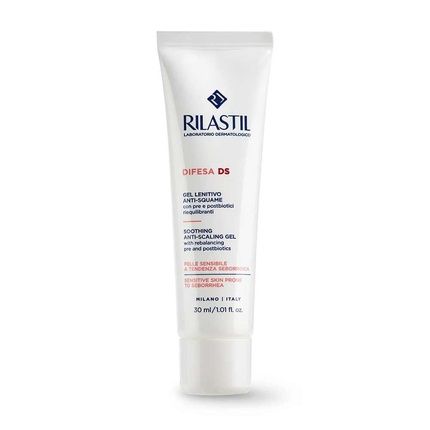 Rilastil Difesa Ds Soothing Anti-Squame Gel For Face And Scalp With Biotic Pre And Post Rebalancing, 30Ml