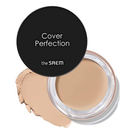 Thesaem Cover Perfection Pot Concealer #01 Clear Beige High Adherence Coverage Balm Matte Finish Sebum Control For Oily And Combination Skin