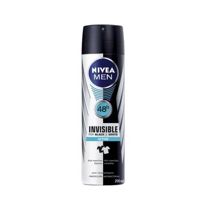 Nivea Men Invisible For Black And White Active Deodorant Spray 200Ml
