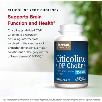 Jarrow Citicoline Cdp Choline 250Mg 120 Capsules - Image 3