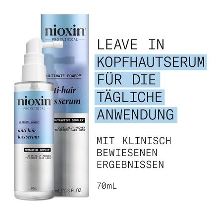 Nioxin Professional Anti Hair Loss Serum With Niacinamide Leave In Hair Care For Hair Growth For Thinning Hair With Caffeine & Niacinamide 70Ml