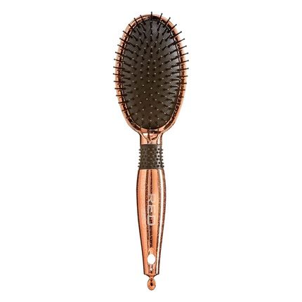 Red By Kiss Rose Gold Chrome Paddle Brush With Heat Resistant Bristles For Detangling