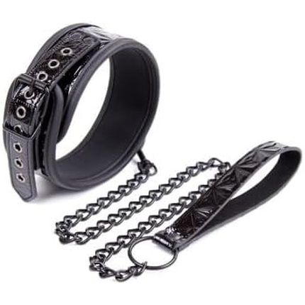 Vegan Leather Sapphire Strap Necklace - Image 3