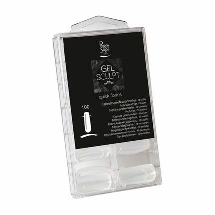 Peggy Sage Gel Sculpt Quick Forms 100 Capsules Proffessionnelles Transparent