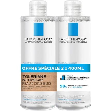 La Roche-Posay Toleriane Micellar Water For Sensitive Skin 400Ml - Pack Of 2