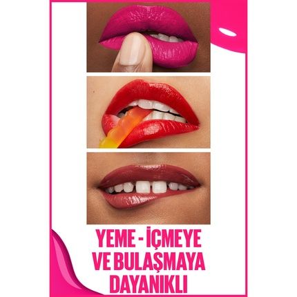 Maybelline New York Superstay Vinyl Ink Pink Liquid Lipstick Vinyl Effect Glossy Long-Lasting Sultry 4.2Ml