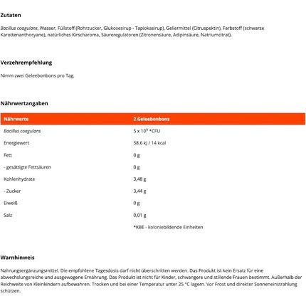 Gymbeam Probiotic Gummies With Bacillus Coagulans Fruit Flavor