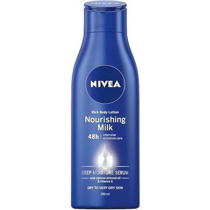 Nivea Rich Nourishing Body Lotion Dry To Very Dry Skin 250Ml Deep Nourishment Formula Enriched With Shea Butter And Serum Provides Comfort And Softness