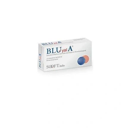 Fidia Farmaceutici Blu Yal A Eye Drops - 15 Single-Dose Vials, 0.30 Milliliters
