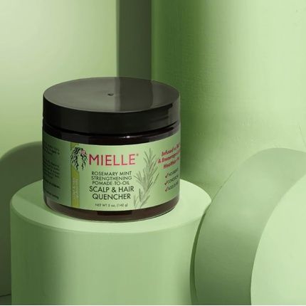 Mielle Organics Rosemary Mint Strengthening Pomade-To-Oil Scalp & Hair Quencher 5 Ounces - Image 3