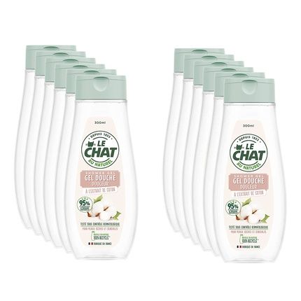 Le Chat Body Shower Gel Soft With Cotton Extract 300Ml - Pack Of 12