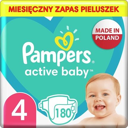 Pampers Active Baby Size 4 - 180 Pieces