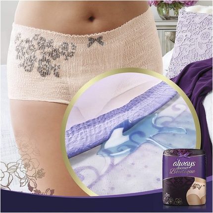 Always Discreet Boutique Incontinence Pants L Odourlock Technology Leak Protection - Pack Of 8