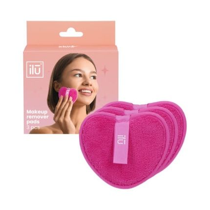 Ilu Makeup Remover Pads Pink - Pack Of 3 - Image 4
