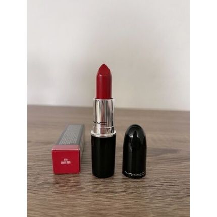 Mac Lustreglass Sheer-Shine Lipstick Lady Bug 510 Warm Medium-Dark Red
