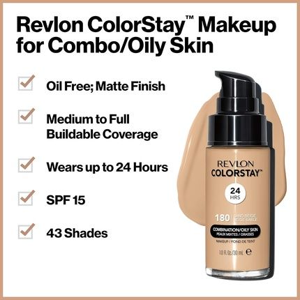 Revlon Colorstay Liquid Foundation Makeup For Combination/Oily Skin Spf 15 - Longwear - Image 3