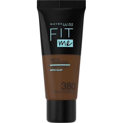 Maybelline Fit Me Foundation Matte & Poreless Full Coverage Blendable For Normal To Oily Skin 30Ml 380 Rich Espresso