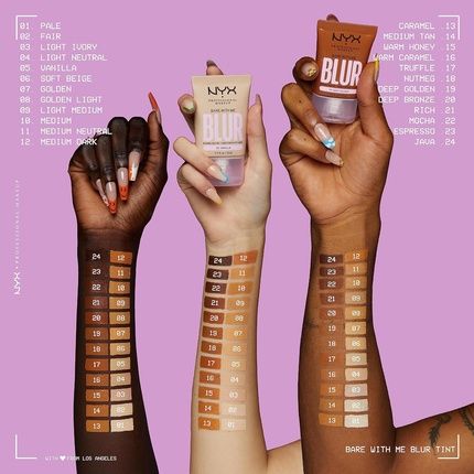 Nyx Professional Makeup Blurring Tint Foundation Medium Coverage Matte Finish With Niacinamide Matcha And Glycerin 30Ml Shade Warm Caramel 16 - Image 3