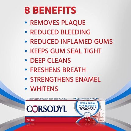 Corsodyl Complete Protection Extra Fresh Toothpaste 75Ml - Image 3