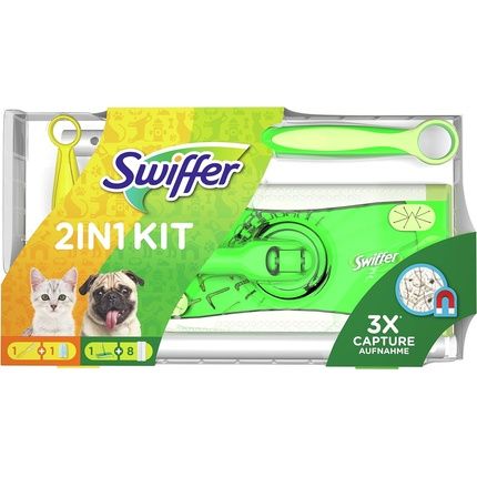 Swiffer Dust Magnet Floor Starter + 8 Cloths + Dust Magnet + 1 Cloth Feather Duster