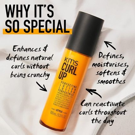 Kms Curlup Perfecting Lotion For Curly Frizzy Hair 100Ml
