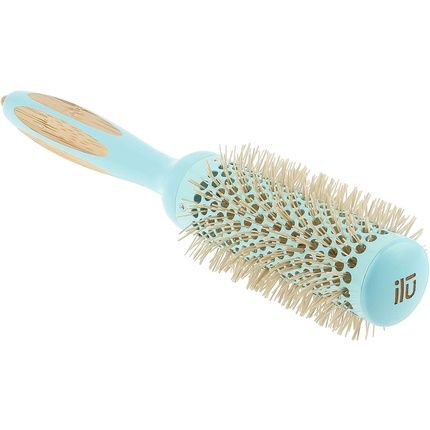 T4B Ilu Bamboom Styling Detangling Eco Friendly Natural Bamboo Round Volume Color Hairbrush For Professional Hairdressers All Hair Types And Lengths 35Mm 1.38 Inch