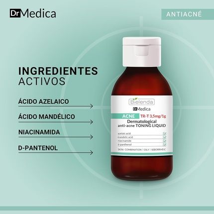 Bielenda Dr Medica Acne Dermatological Anti-Acne Face Neck Back Toner - Image 3