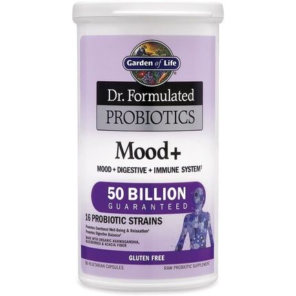 Garden Of Life Dr. Formulated Mood+ Probiotics Vegetarian Capsules 60 Count - Image 3