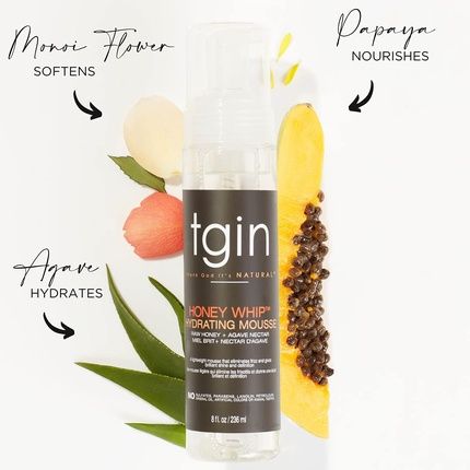Tgin Honey Whip Hydrating Mousse For Natural Dry Curly And Damaged Hair