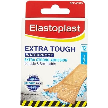 Elastoplast Extra Strong Waterproof Plasters - Pack Of 12