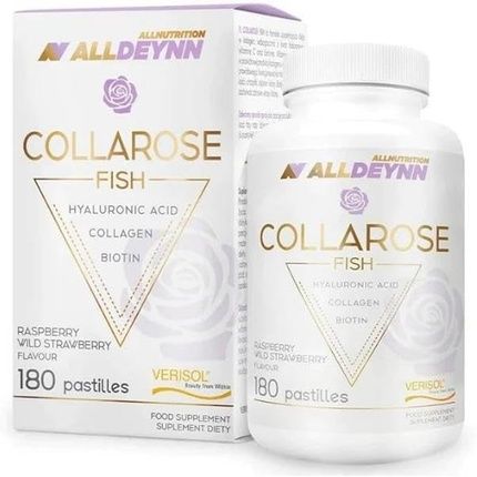 Allnutrition Alldeynn Collarose Fish Pastilles Raspberry Wild Strawberry 180 Tabs
