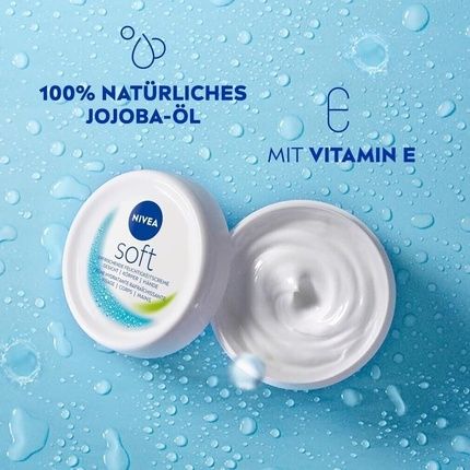 Nivea Soft Refreshing Moisturizing Cream 100Ml Light Cream With Vitamin E - Image 3