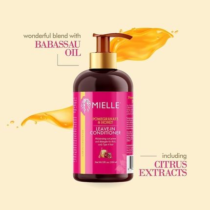 Mielle Organics Pomegranate & Honey Leave-In Conditioner For Type 4 Hair 12 Ounces - Image 3