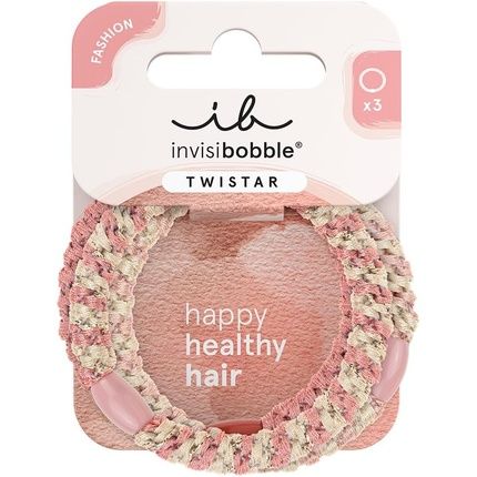 Invisibobble Twistar Blush Braids Hair Accessory - Pack Of 3