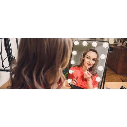 Humanas Hs-Hm01 Makeup Mirror With Led Lighting - Black - Image 3