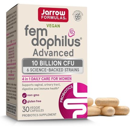 Jarrow Formulas Fem-Dophilus Advanced Probiotics 10 Billion Cfu With 6 Strains