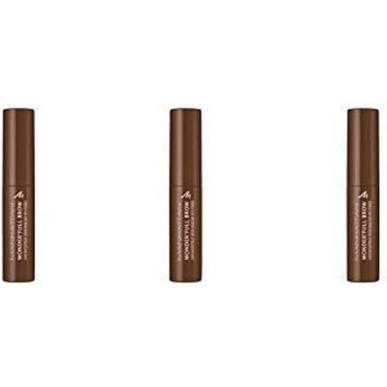 Manhattan Wonder'Full Brow Mascara For Voluminous And Contoured Eyebrows 24H Waterproof Hold Colour 002 Medium Brown