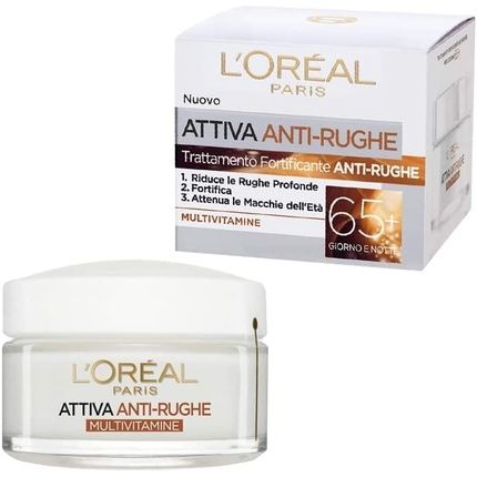 L'Oreal Attiva Anti-Wrinkle Face Cream Day And Night 65+ 50Ml
