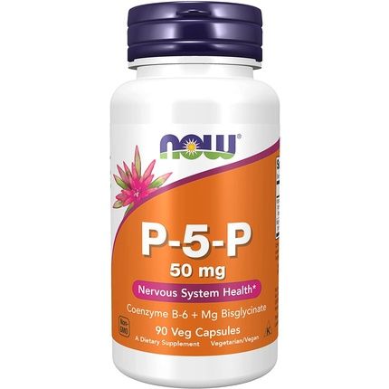 Now P-5-P 50Mg With Coenzyme B-6 And Mg Bisglycinate 90 Veg Capsules