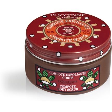 L'Occitane Shea Chestnut Compote Scrub 200Ml Body Scrub For All Skin Types Enriched With Shea Butter Chestnut
