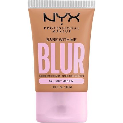 Nyx Professional Makeup Blurring Tint Foundation Medium Coverage Matte Finish With Niacinamide Matcha And Glycerin 30Ml Light Medium 09