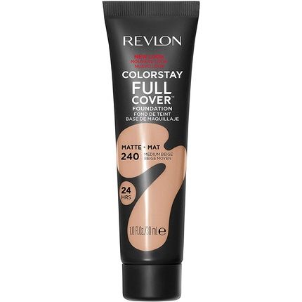 Revlon Colorstay Full Cover Longwear Matte Foundation Heat & Sweat Resistant Medium Beige 30Ml